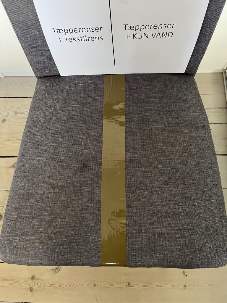 Sæde inden tæpperenser med vand